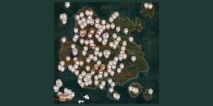 Myth Of Empires interactive map filtered to show only Treasures markers