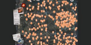 Need For Speed Unbound interactive map filtered to show only Collectibles markers