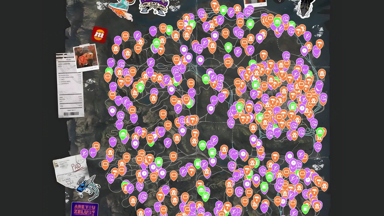 Need For Speed Unbound interactive map screenshot