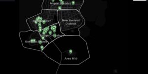 Neverness To Everness interactive map filtered to show only Locations markers