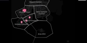Neverness To Everness interactive map filtered to show only Npc markers