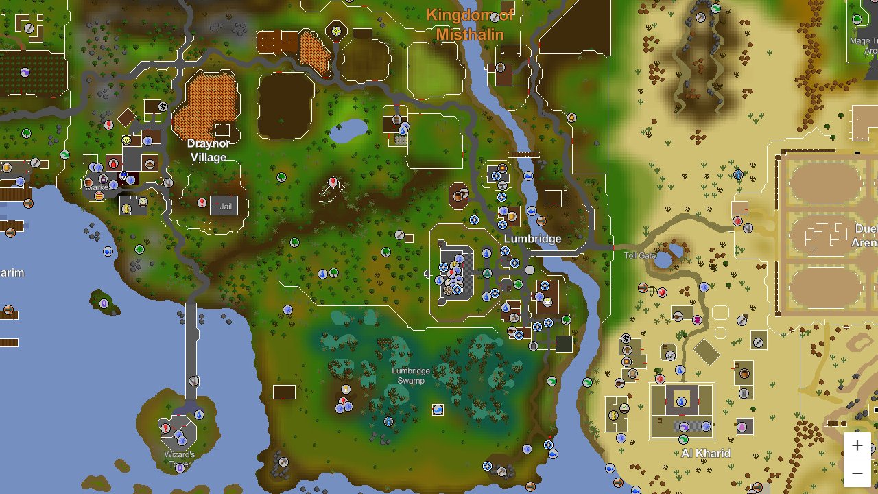 Old School Runescape interactive map screenshot