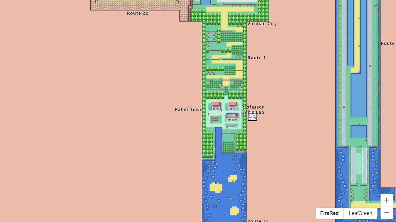 Pokemon Firered Leafgreen interactive map screenshot