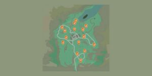 Ranch Simulator interactive map filtered to show only Resource markers