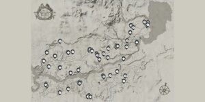 Red Dead Redemption interactive map filtered to show only Missions markers