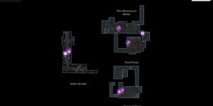 Resident Evil Requiem interactive map filtered to show only Items markers
