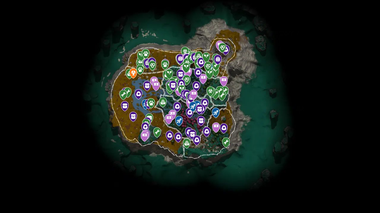 Revenge Of The Savage Planet interactive map screenshot