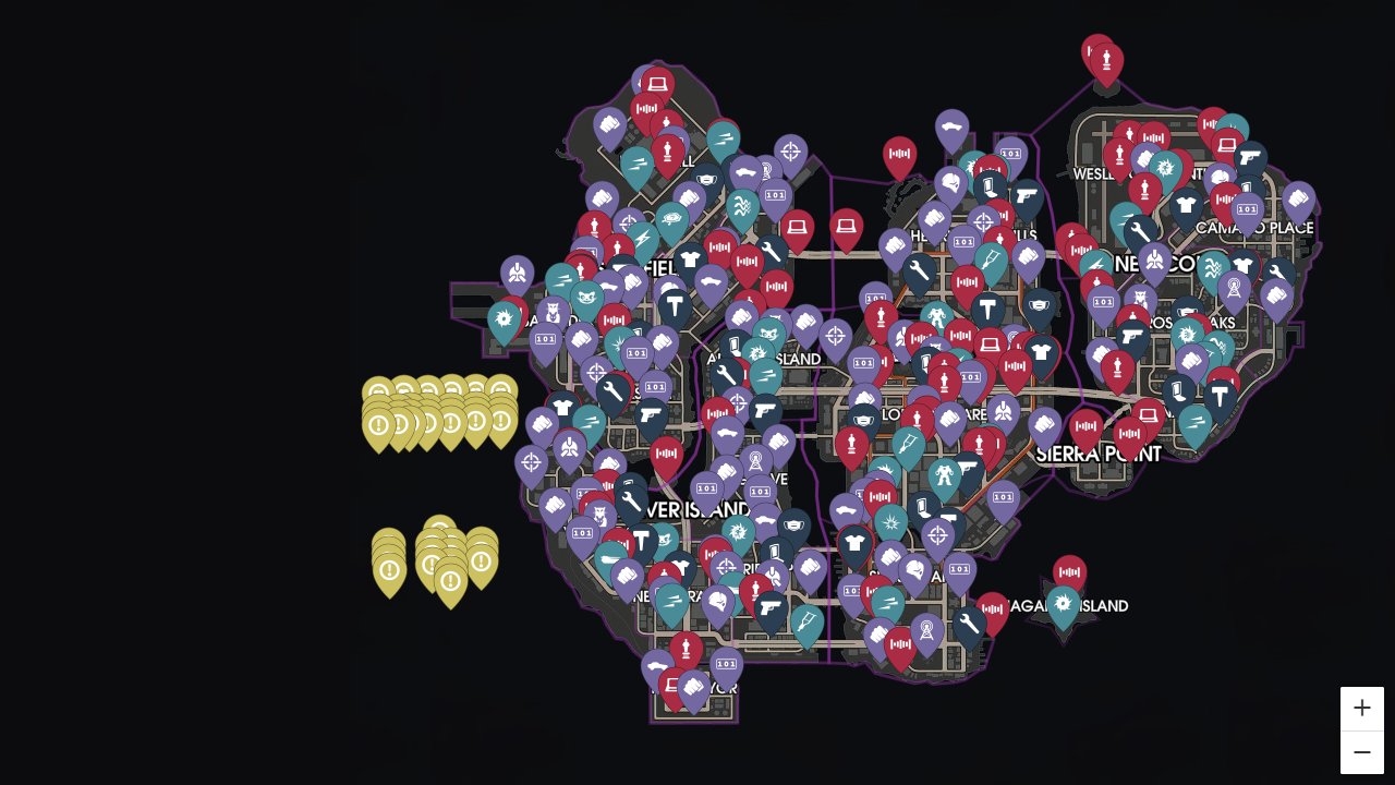 Saints Row 4 interactive map screenshot