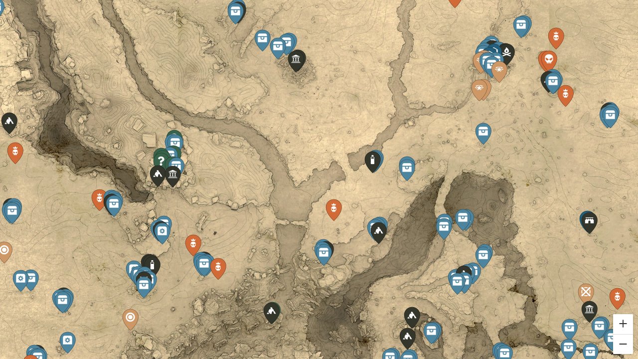 Sand Land interactive map screenshot