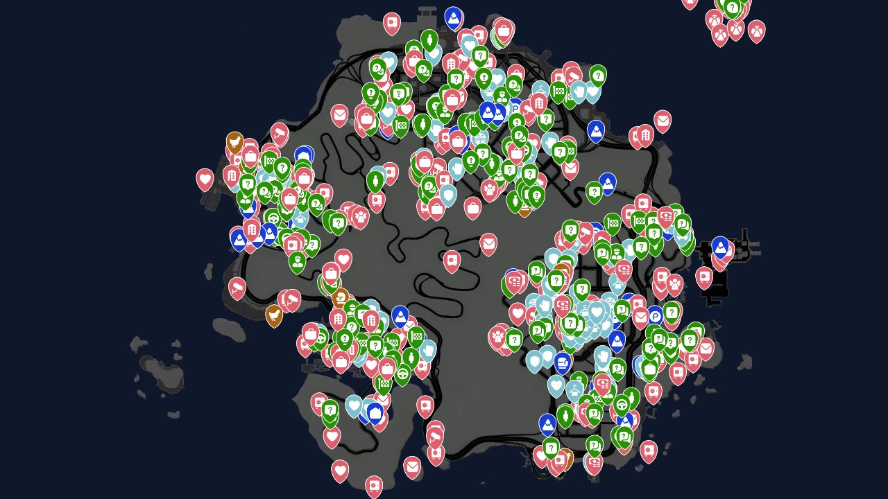 Sleeping Dogs Definitive Edition interactive map screenshot