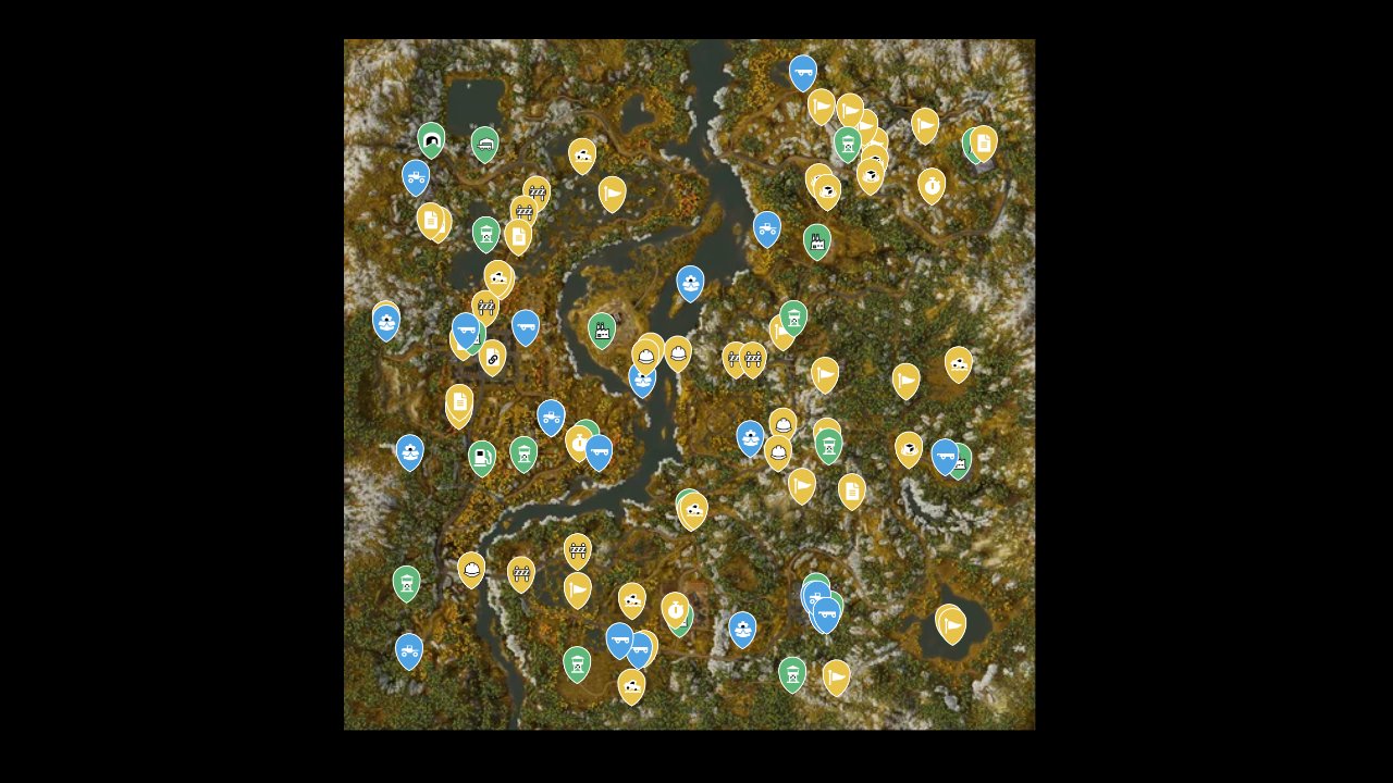 Snowrunner interactive map screenshot