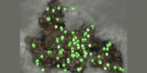 Stalker 2 Heart Of Chornobyl interactive map filtered to show only Missions markers