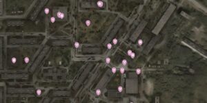 Stalker Call Of Pripyat interactive map filtered to show only Locations markers