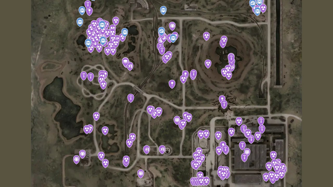 Stalker Call Of Pripyat interactive map screenshot