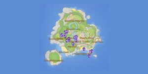 Starsand Island interactive map filtered to show only Quests markers