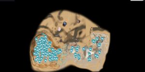 Subnautica 2 interactive map filtered to show only Blueprint markers