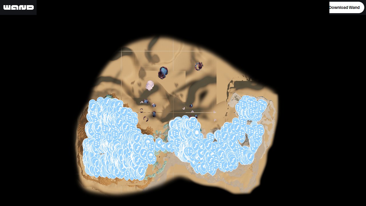 Subnautica 2 interactive map filtered to show only Fauna markers