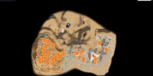 Subnautica 2 interactive map filtered to show only Terminal markers