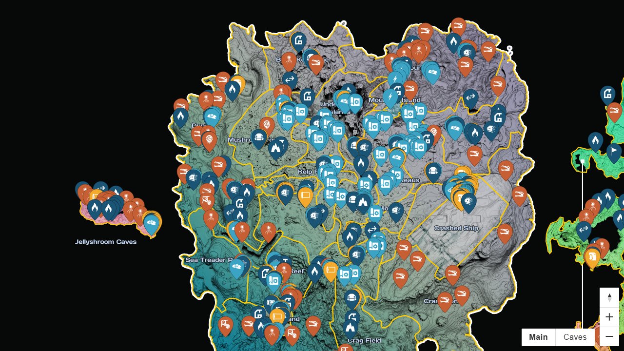 Subnautica interactive map screenshot