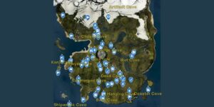 The Forest interactive map filtered to show only Collectibles markers