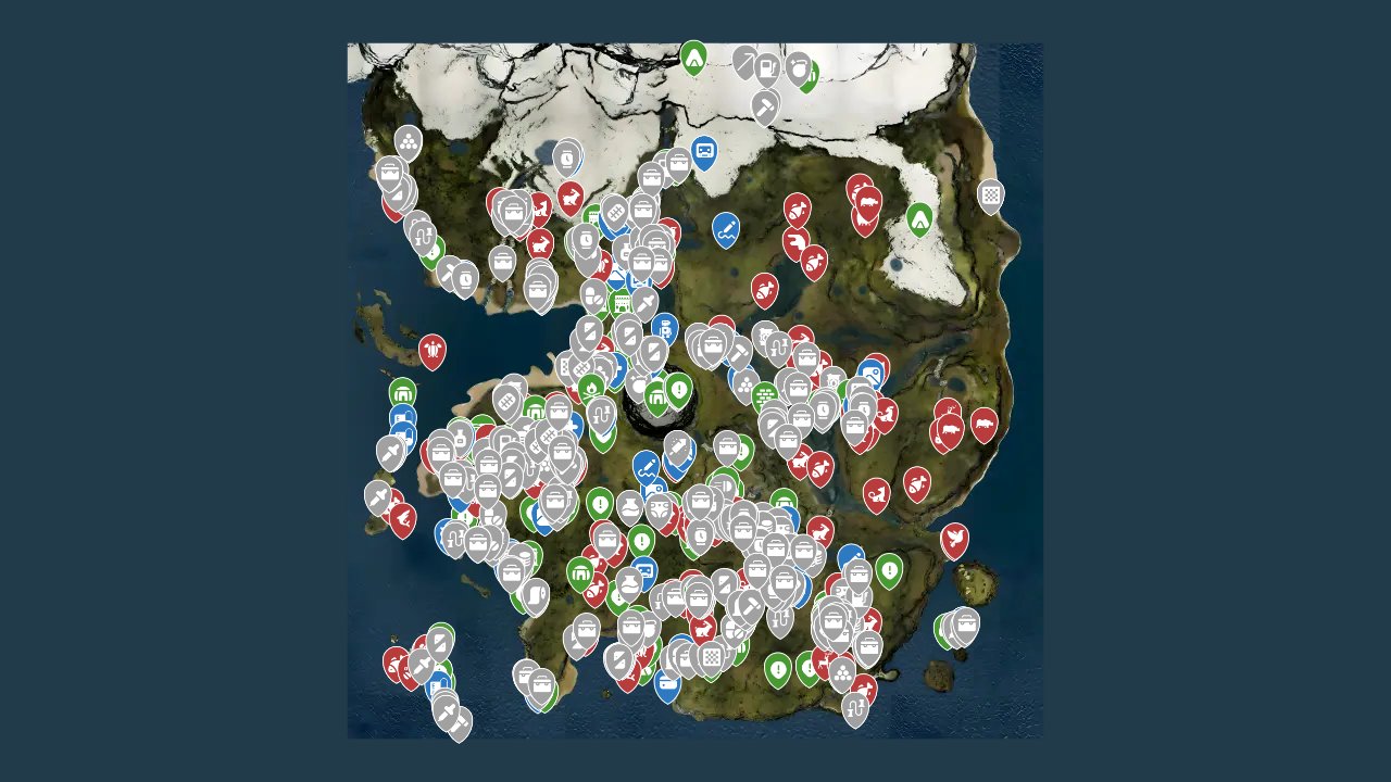 The Forest interactive map screenshot