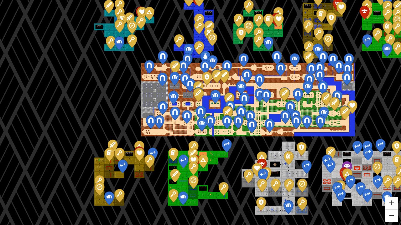 The Legend Of Zelda interactive map screenshot