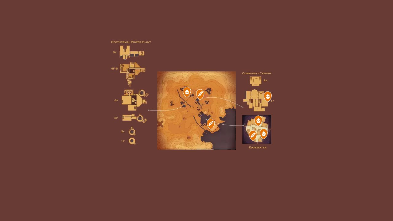 The Outer Worlds interactive map filtered to show only Colletibles markers