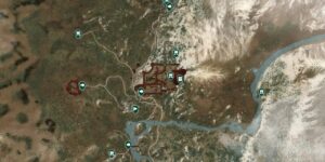 The Witcher 3 interactive map filtered to show only Location markers