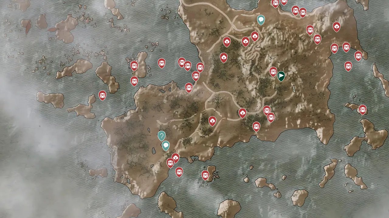 The Witcher 3 interactive map screenshot