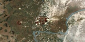 The Witcher 3 interactive map filtered to show only Quest markers