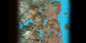 theHunter: Call of the Wild interactive map filtered to show only Collectible markers