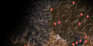 Rage 2 interactive map filtered to show only Kill & Destroy markers