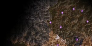 Rage 2 interactive map filtered to show only Search & Recover markers