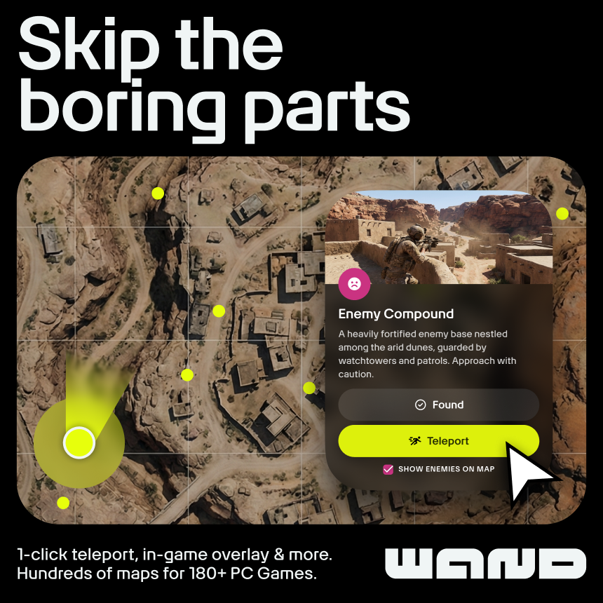 Explore interactive game maps on Wand