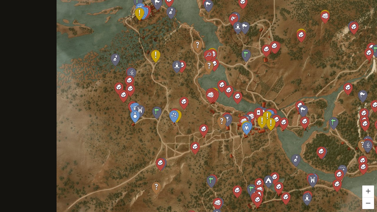 Witcher 3 interactive map screenshot